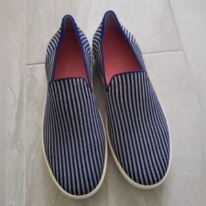Rothy's Slip On Sneaker in Riviera Pinstripe Size 10.5